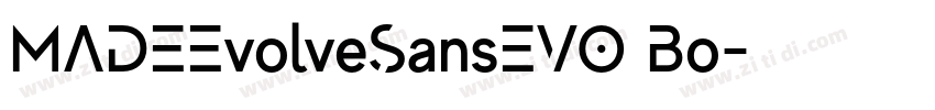 MADEEvolveSansEVO Bo字体转换